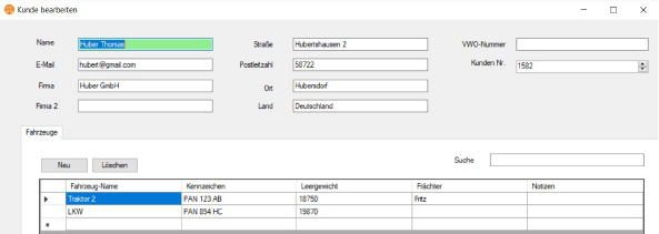 Verwalten von Stammdaten